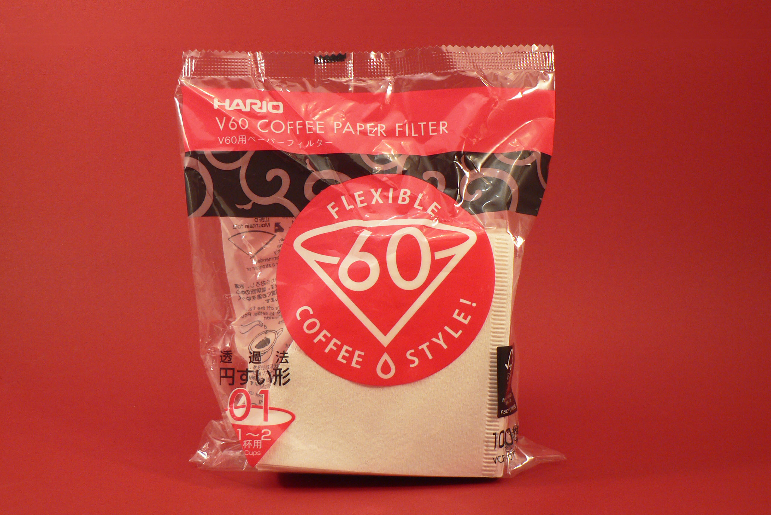 Papírové filtry pro drippery Hario V60-01-100ks
