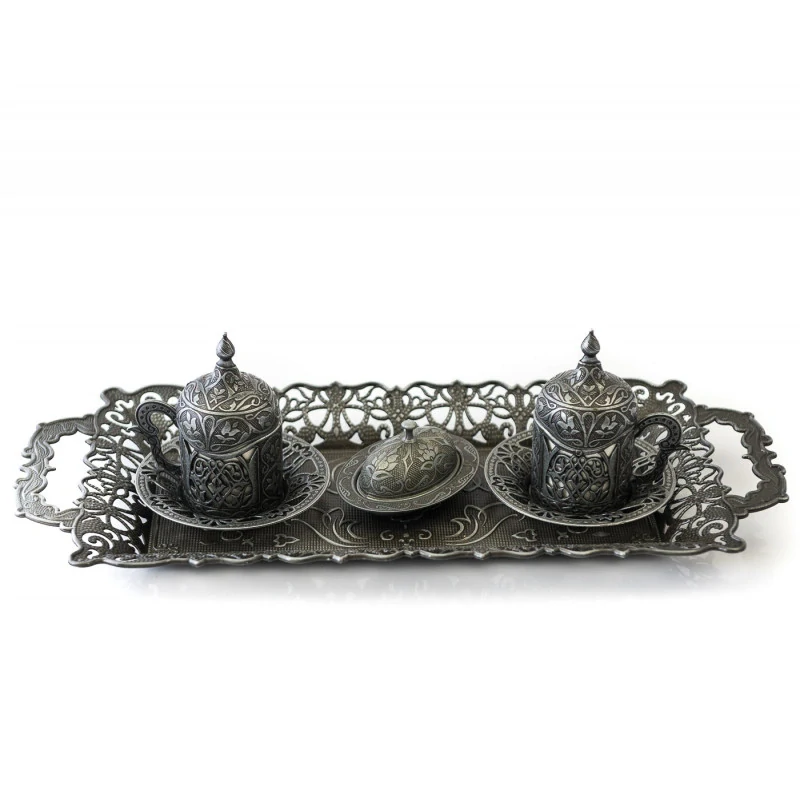 Kávová souprava Sultana Double - stříbrná patina
