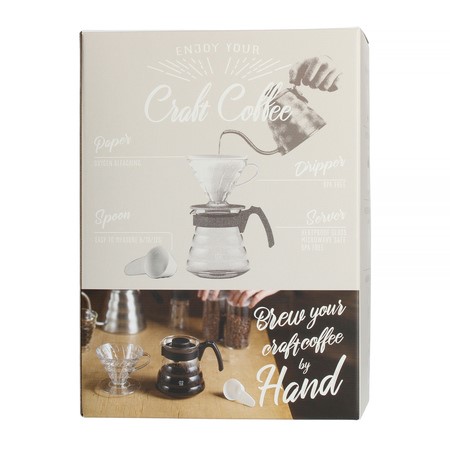Hario V60-02 Pour Over Kit (VCND-02B-EX) - čirý